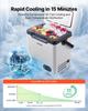 12 Volt Refrigerator, 12.68 QT/ 12L Car Fridge, Portable Electric Freezer Compressor with Handle, 12V/24V DC 100-240V AC, -4°F to 68/-20 to 20, for