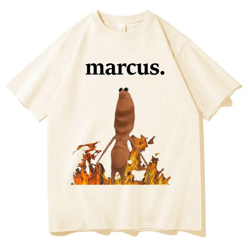 Aesthetic Oversized Short Sleeve Tees Cotton Tshirts Clothing Unisex Women Print Funny Robert Help Marcus The Worm Summer T Shirt