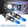 2pcs H1 H3 LED Halogen Bulb 100W White Super Bright Car Led Fog Light Driving DRL Foglamp