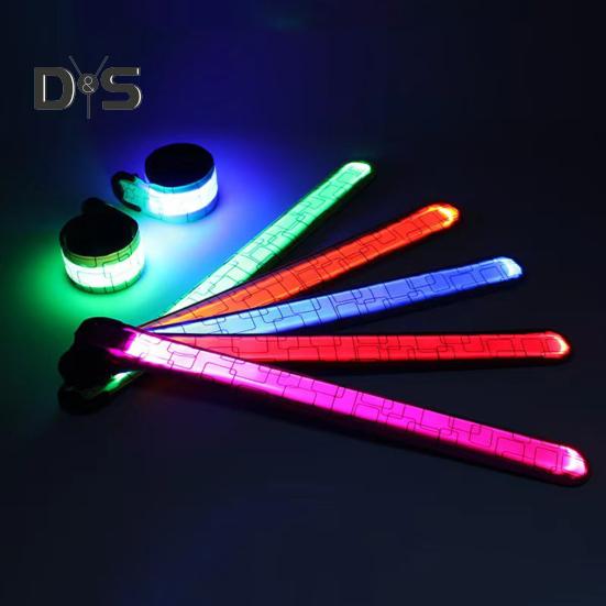 Перезаряжаемый светодиодный браслет для бега, светящиеся браслеты со светодиодной подсветкой, браслет для ночного велоспорта, ходьбы, бега, беговой экипировки