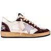 GOLDEN GOOSE Кеды Ball Star Кожаные Низкие Скейтбордические Унисекс Бордовые GWF00117.F004204.40363