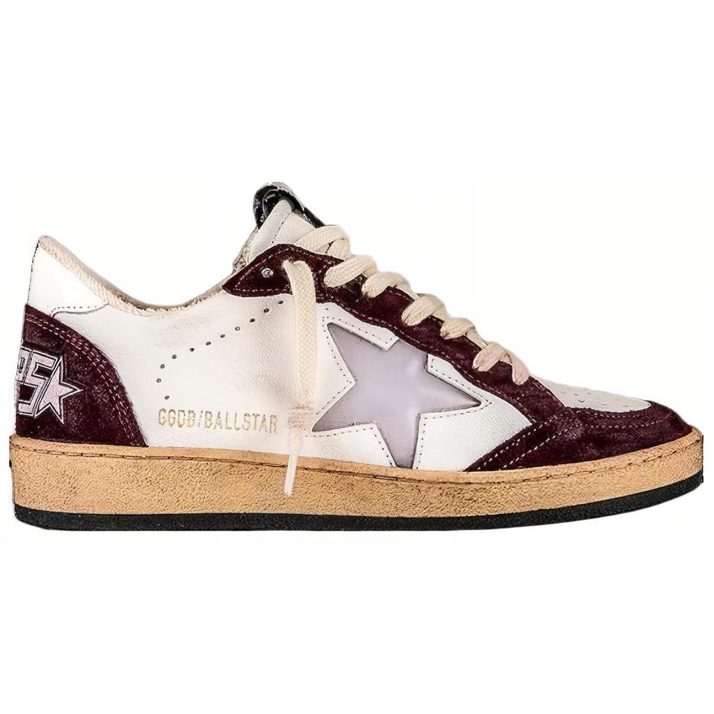 GOLDEN GOOSE Кеды Ball Star Кожаные Низкие Скейтбордические Унисекс Бордовые GWF00117.F004204.40363