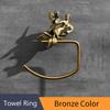 Shower Room Romantic Series Bronze Bathroom Towel Rack Wall Mounted Brush Towel Ring Bathroom Accessories Bath Hardware MB-0816B