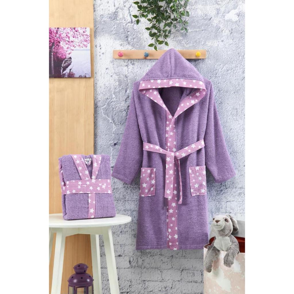 Children's Bathrobe Hooded Bathrobe 100% Cotton Baby Bathrobe Embroidered Robe Hooded Girl's Boy's Bathrobe