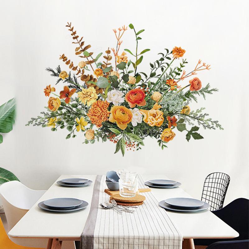 36x52 см цветочные кластеры настенные наклейки для спальни, гостиной, фоновое украшение, настенная роспись, домашний декор