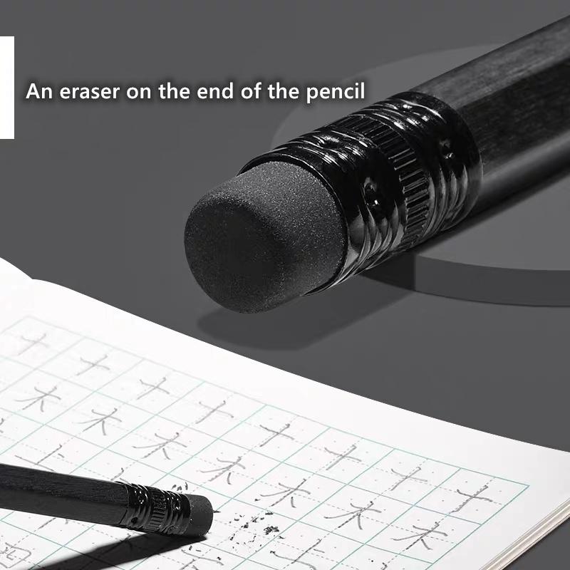 3/6/12 Pcs Black Wood Pencil HB/2B Black Pencil Safe Environmentally Friendly and Non-toxic Used for Daily Writing and Drawing Notes