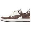 Dribble Warm White Chestnut Brown Unisex Sneakers 400326-06