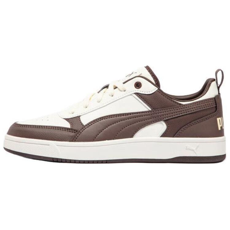 Puma Dribble Warm White Chestnut Brown Unisex Sneakers 400326-06