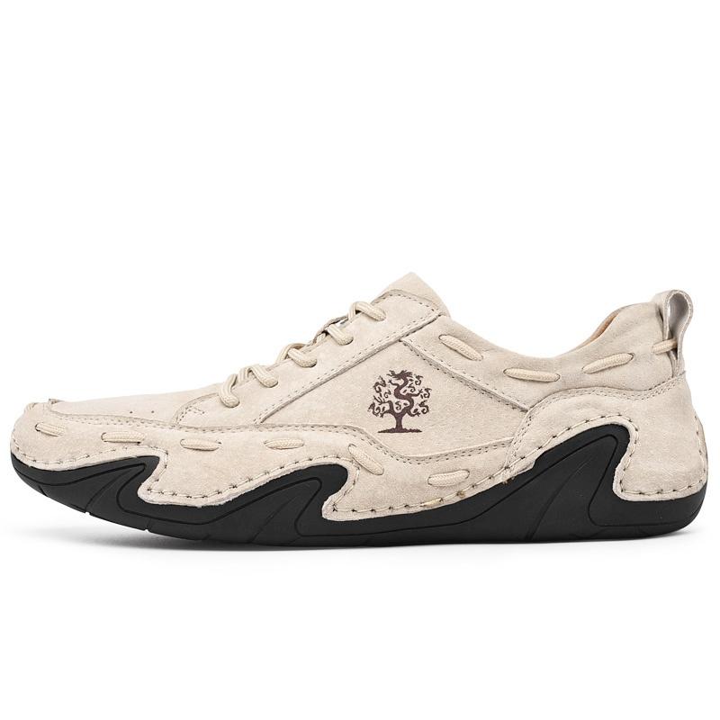 Тенденции мужской повседневной обуви из свиной кожи. Модная дышащая спортивная обувь. Нескользящая удобная деловая обувь.