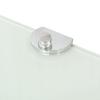 White Corner Shelf with Chrome Finished Brackets Glass 25 x 25 cm