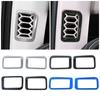 For GWM Tank 300 2024 2024 A Pillar AC Air Outlet Vent Frame Ring Trim Interior Accessories Carbon Black Stainless Steel Decor