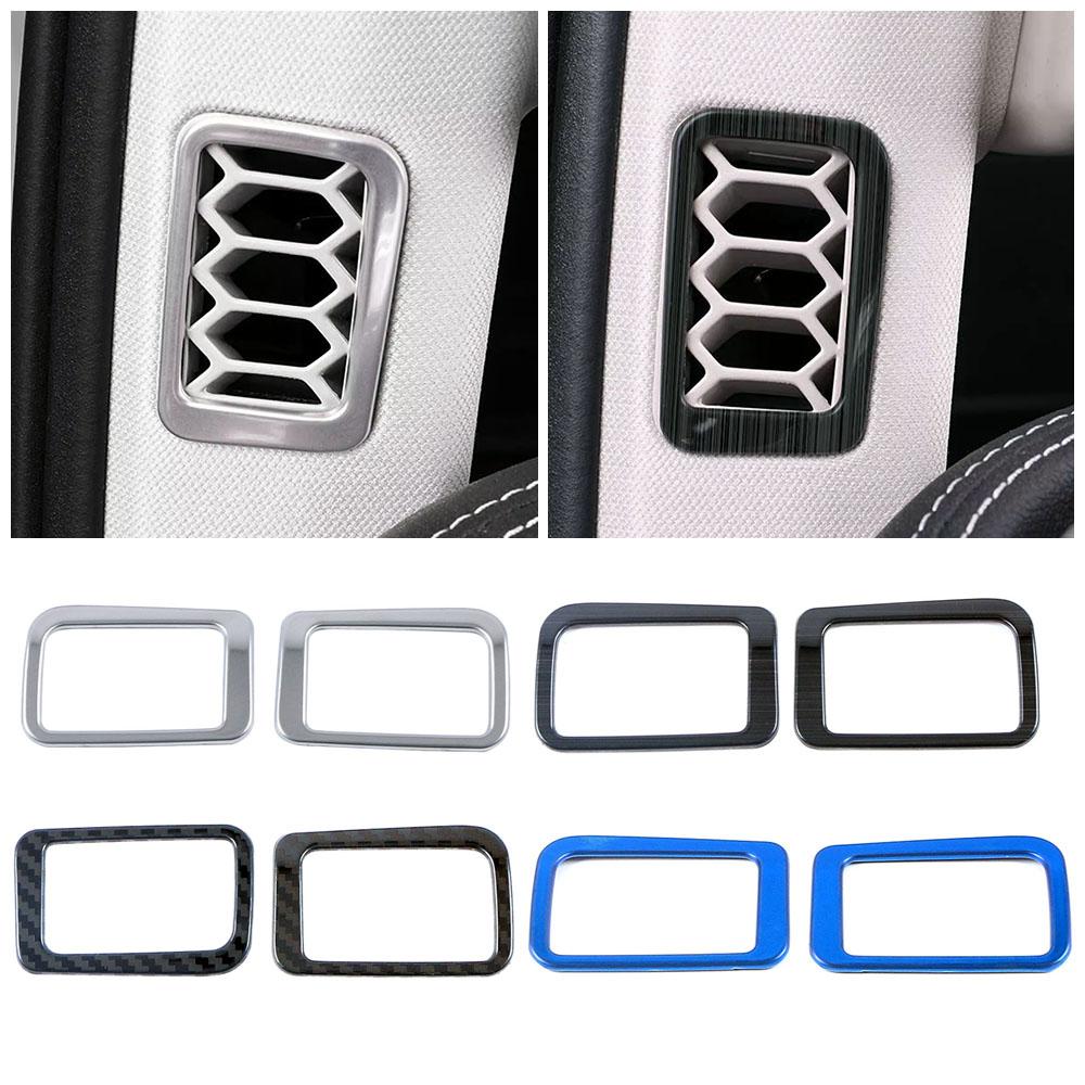 Для GWM Tank 300 2024 2024 A Pillar AC Air Outlet Vent Frame Ring Trim Interior Accessories Carbon Black Stainless Steel Decor