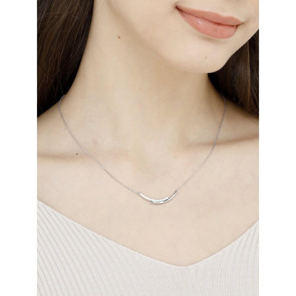 Line Silver Necklace Gisvnn009
