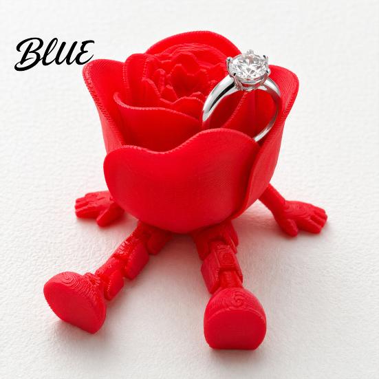 Подвижная модель розы, ornament-сердце, 3D-печатный красный держатель для ручек с подвижными суставами