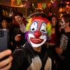 Halloween Party Stage Decoration Realistic Clown Mask with Red Nose & Plush Wig, Scary Latex Trick or Treat Accessories Full Face for Costume