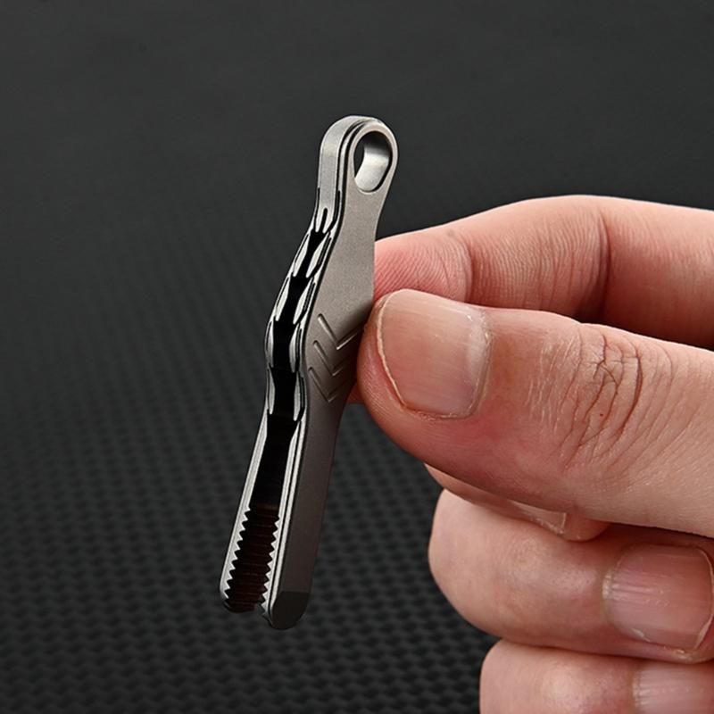 Титановый пинцет Карманный пинцет Мини Пинцет из титанового сплава Зажимной пинцет Инструменты для выживания для путешествий на открытом воздухе, кемпинга, походов, дома