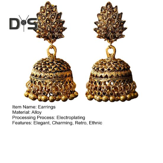 Индийские богемные серьги-капли с кисточками для женщин, этнические афганские винтажные серьги-колокольчики, ретро-бижутерия в цыганском стиле