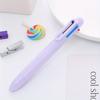 10pcs Creative Macaron 6-color Ballpoint Pen Solid Color Click Pen Multi-color Oil Pen Color Accounting Pen