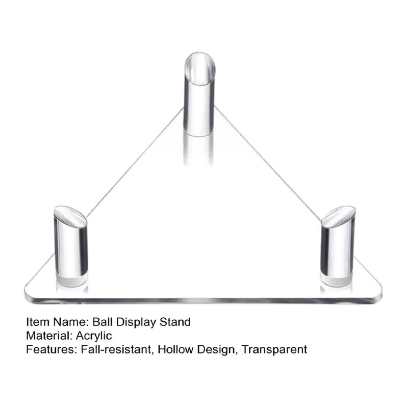 Портативный держатель для футбольного мяча, не травмирующий мяч, утолщенный треугольный кронштейн для боулинга, спортивное использование, подставка для мяча, акриловая подставка