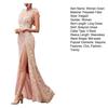 Women's Sexy Sequin Feather Prom Dress Sleeveless High Slit Deep V Neck Formal Evening Gown Sparkly Masquerade Ball Maxi Dress