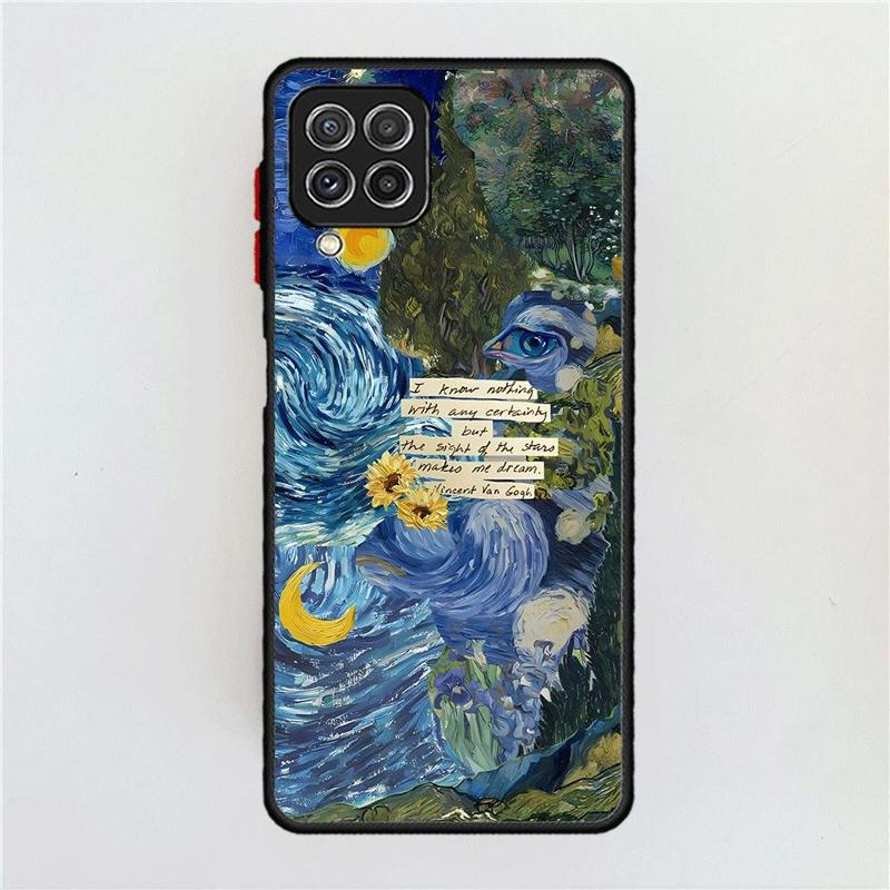 Чехол для телефона "Звездные подсолнухи" Ван Гога для Samsung Galaxy A13 A14 A22 A23 A24 A32 A33 A34 A52 A53 A54 A72 A73 5G Матовый чехол