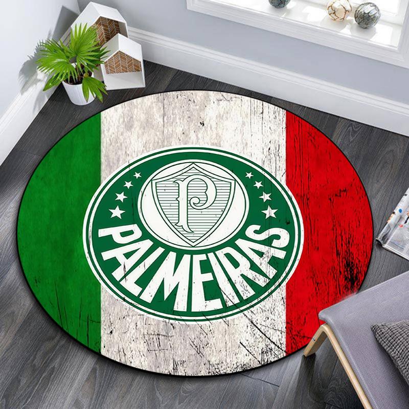 SE Palmeiras Round Area Rug,Carpet Rug for Living Room Bedroom Sofa Playroom Decor,Non-slip Floor Mat