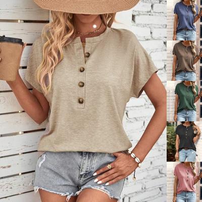 Футболки Рубашки для женщин, женские топы с короткими рукавами Нарядные летние повседневные модные блузки Футболки