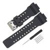 16mm Striped Watch Waterproof Replacement Strap for Casio and Band, G-Shock G-8900A, GR-8900A, GW-8900A, GA-110, GA-100, GD-100, GD-110 (Black)