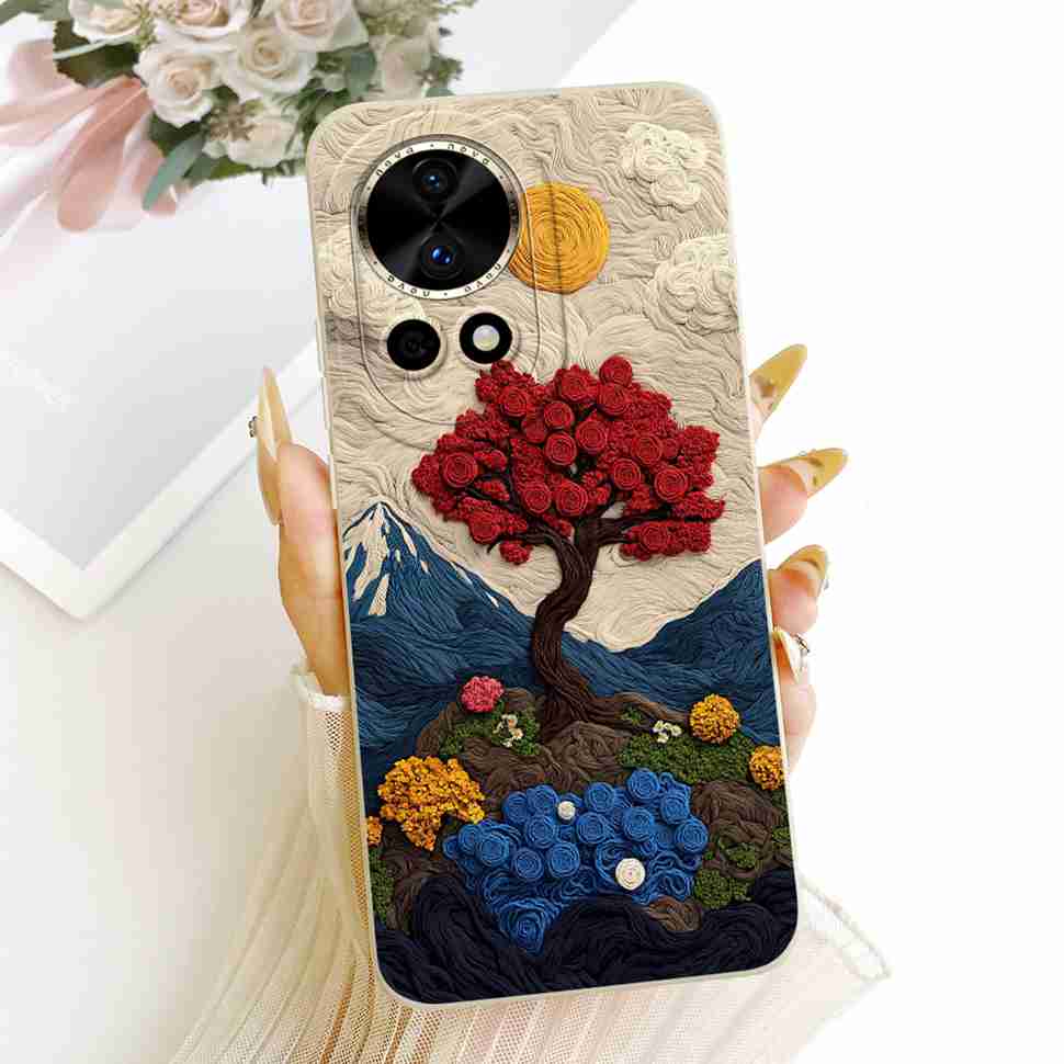 New For Huawei nova 12 5G BLK-AL00 Case Luxury Flower Butterfly Silicone Back Cover For Huawei Nova12 5G Phone Cases Bumper