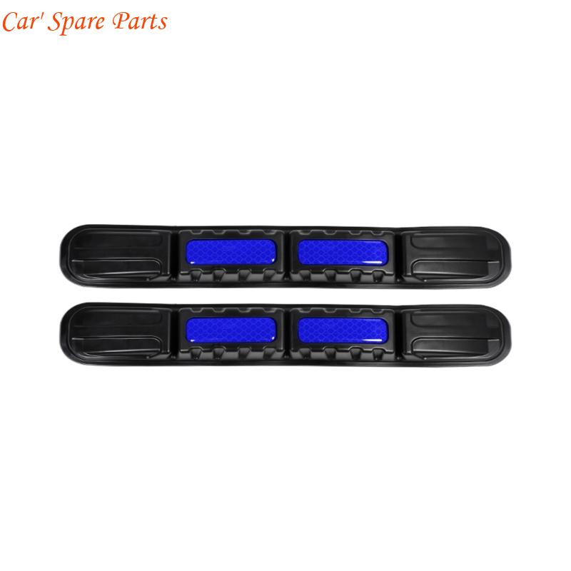 Y4UA 1 Pair Automotive Adhesive Reflective Bumper Guard Tape Anti Collision Strips