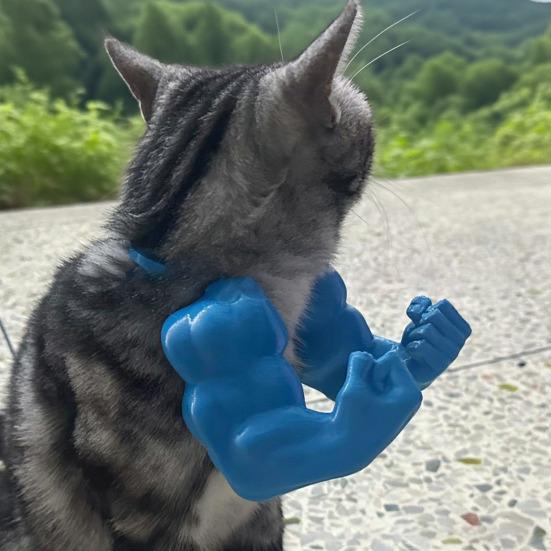 2 шт. Кошачья мышца руки 3D-печать Смешная кошачья шея рука с мышцами Костюм для косплея супергероя Смешной реквизит для фотосессии питомца Принадлежности для вечеринки по случаю дня рождения