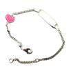 [P2318] - Silver Bracelet 'Bambino' Silver Pink (heart) Rhodium-plated