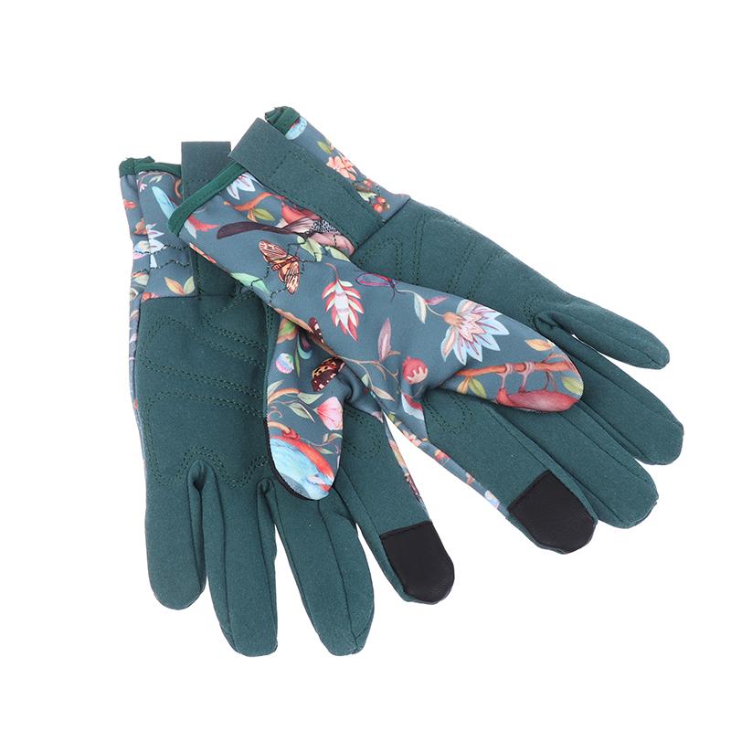 Садовые перчатки для женщин, дышащие кожаные садовые перчатки с захватом, устойчивые к проколам и колючкам, рабочие перчатки