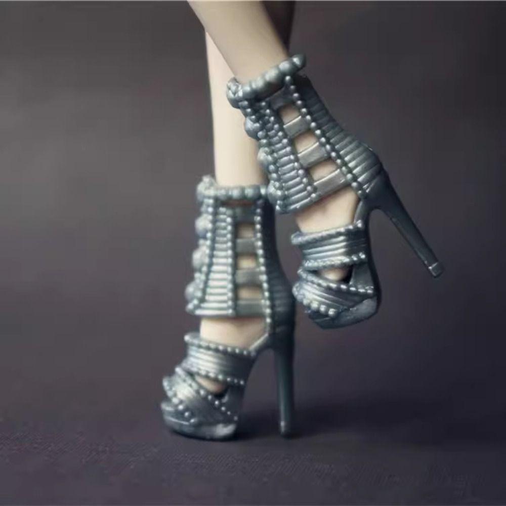 Plastic Female Doll Boots Fashion Dolls Accessories High Quality High Heels Shoes  Doll Accessories