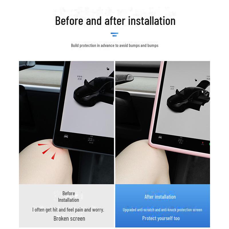 Силиконовый защитный чехол для экрана Tesla Model 3/Y - противоударный каркас