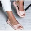 Women 2024 Summer Sandals PVC Leather Shoes Summer Fashionable Open Toes Platform Femme Sexy Women's Sandals