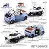 1:24 WULING Station Wagon HONGGUANG MINIEV Car Model Toy Alloy Diecast Motorboat Models Sound Light Home Decor Decoration