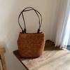Повседневные соломенные плетеные сумки через плечо для женщин, плетеные сумки ручной работы, летняя пляжная сумка для женщин, дорожные сумки большой емкости из ротанга