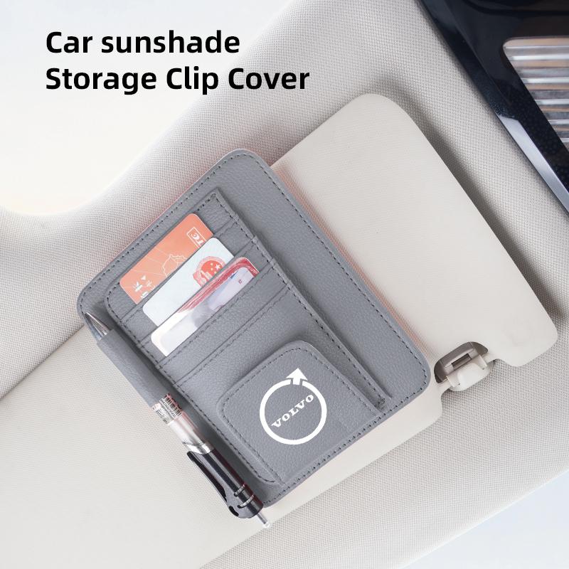Volvo Car Sun Visor Storage Card Bag Glasses IC Card Clip Holder For XC S60 V60 C30 XC60 XC40 V70 XC90 V40 SC60 190h R V50 S90