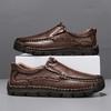 Winter/fall  Men's Shoes Men's Light Comfortable Breathable Walking Flat Men Shoes Large Men's Leather Shoes