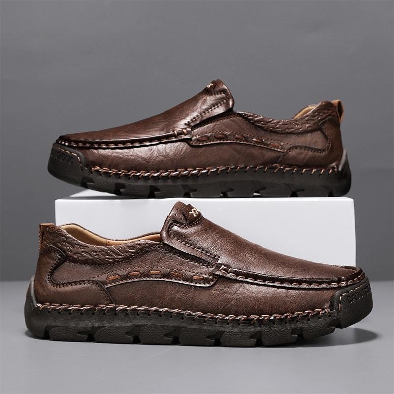 Winter/fall Men's Shoes Men's Light Comfortable Breathable Walking Flat Men Shoes Large Men's Leather Shoes
