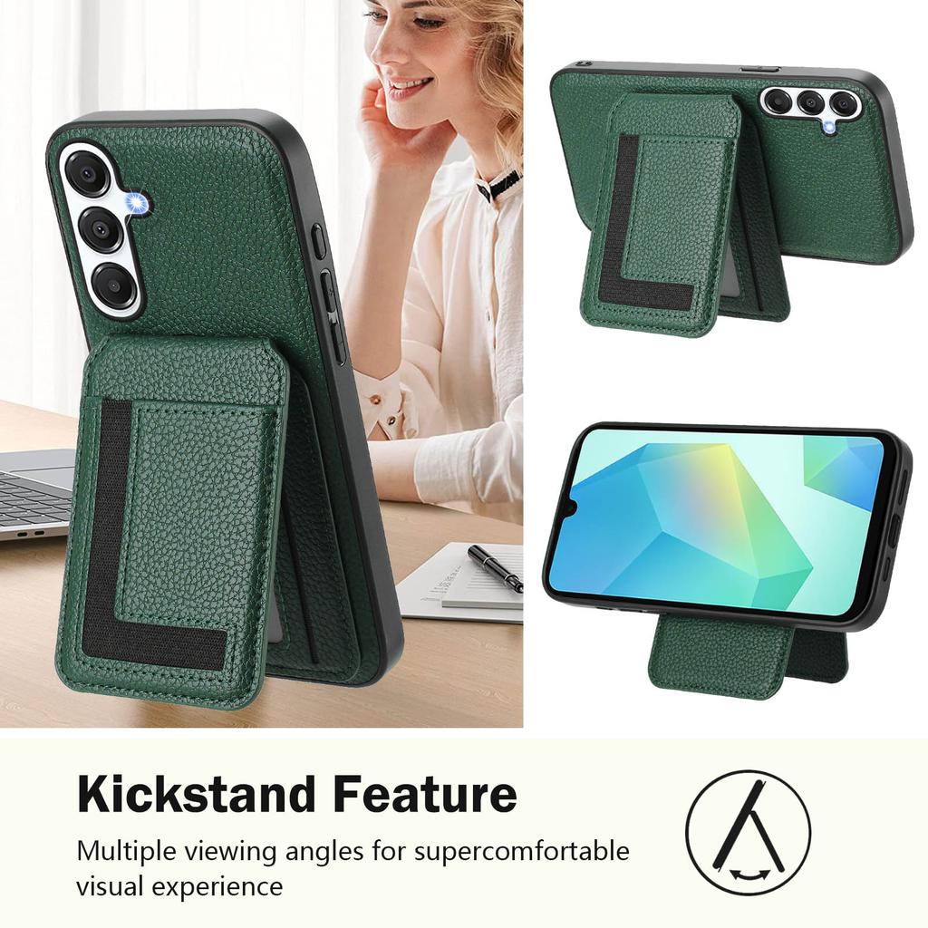 For Samsung Galaxy A25 5G (Global) (161.0 x 76.5 x 8.3mm) Magnetic Case TPU + PU Leather Phone Back Cover with Detachable Card Holder