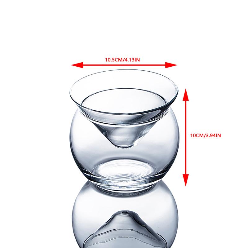 1Pc 150Ml 5Oz Elegant And Sophisticated Ball Base Martini Chiller Cocktail Glasses Set Caviar Cup Cool Beverage Glasses