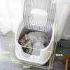 Large Capacity Pet Litter Box Fully Enclosed Spillproof Deodorant Cat Toilet with Litter Scoop Cat Litter Box Closed Sandbox