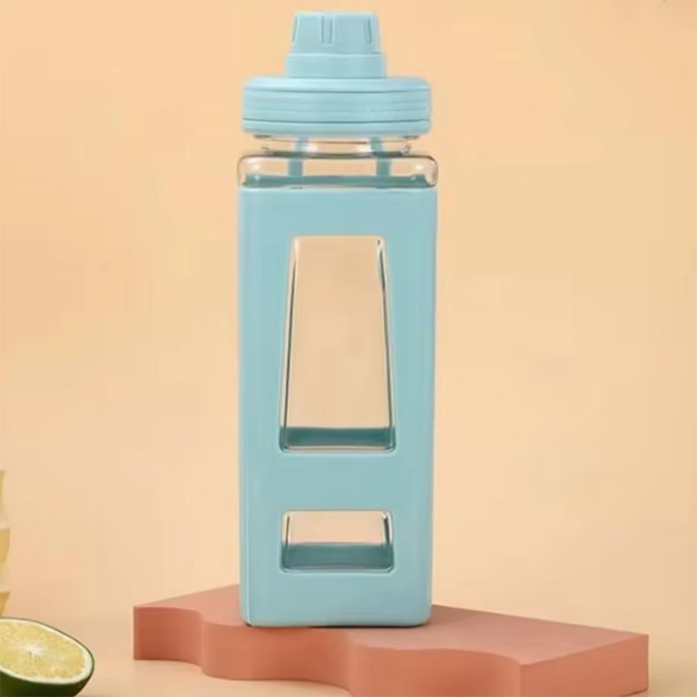 700ml Kawaii Water Bottle for Girls,Cute Kids Water Bottles with Straw 3D Sticker Drinking Bottle Portable Leak Proof Water Jug