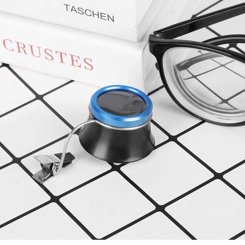 20-кратная лупа для часов для часов, ювелирных изделий и прецизионного сплава, портативная лупа для и инструмент для ремонта часов, очки-клипсы,