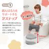 Combi Toilet Training Baby Label Potty Step Grey Примерно 1 год сиденье для унитаза 1 год 6 в западном стиле (Порти старый~/Вспомогательный + ступенька Прибл.
