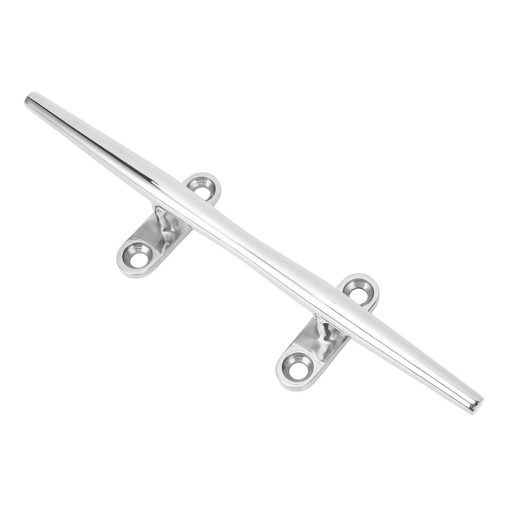 Boat Dock Cleat 10 Inch 316 Stainless Steel Secure Fixation Mirror Polished Marine Rope Cleat for Yacht Speedboat