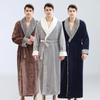 Unisex Autumn/Winter Flannel Bathrobe - Thickened & Longened for Men & Couples