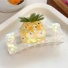 Cute Fruit Acetate Claw Clip Watermelon Ponytail Shark Clip Elegant Strawberry Shark Clip  Daily